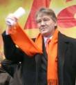 Wiktor Juschtschenko whrend der "Orangen Revolution" in Kiew